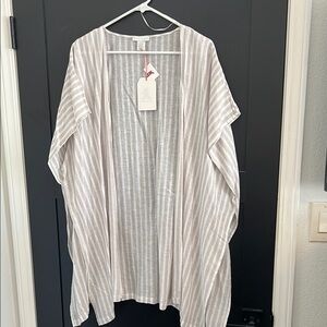 Lightweight Striped Kimono Cardigan